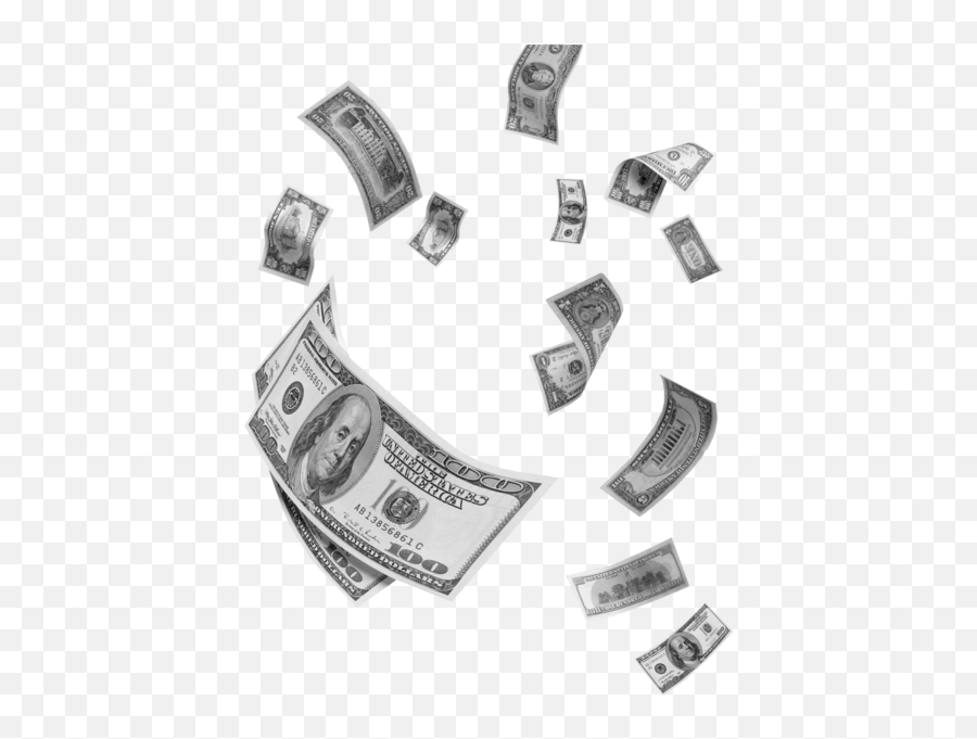 Money Flying Png Transparent - Black And White Flying Money Emoji,Money Flying Away Emoji