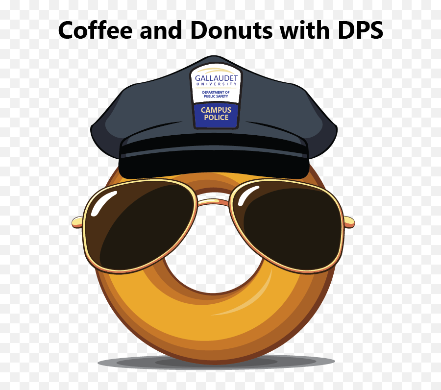 Coffee And Donuts With Dps To Take Place February 28 2018 - Officer Donut Emoji,Graduette Cap Emoji