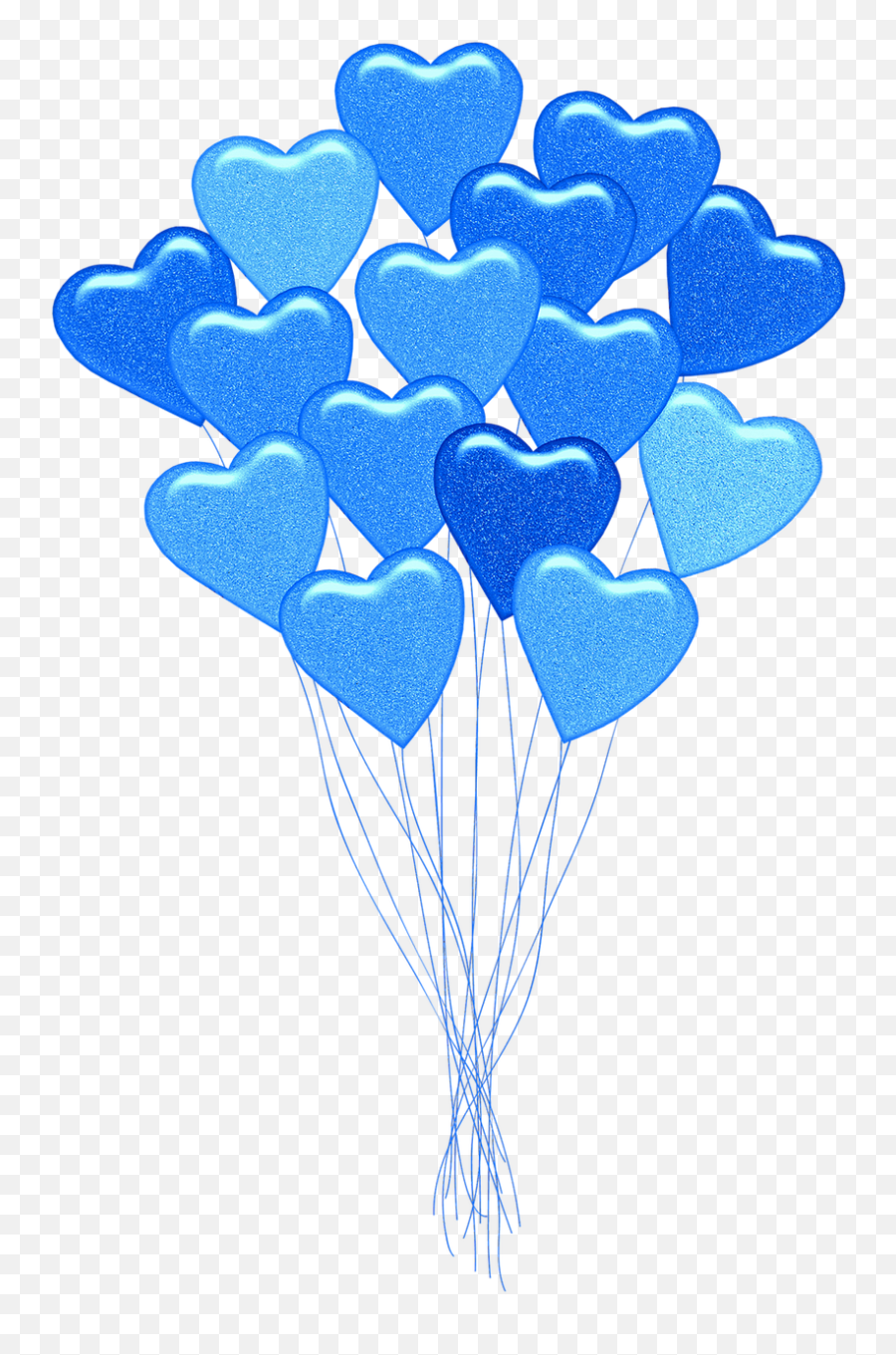 Blue Heart Balloons Balloons Heart Blue Balloon - Free Blue Heart Ballon Png Emoji,Blues Emotions