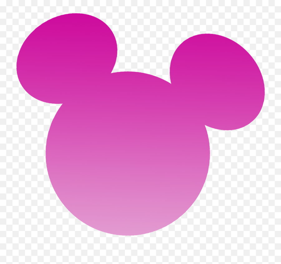 Pink Silhouette Of Minnie Mouse Head - Cabeca Da Minnie Rosa Emoji,Minnie Mouse Emotion Printable