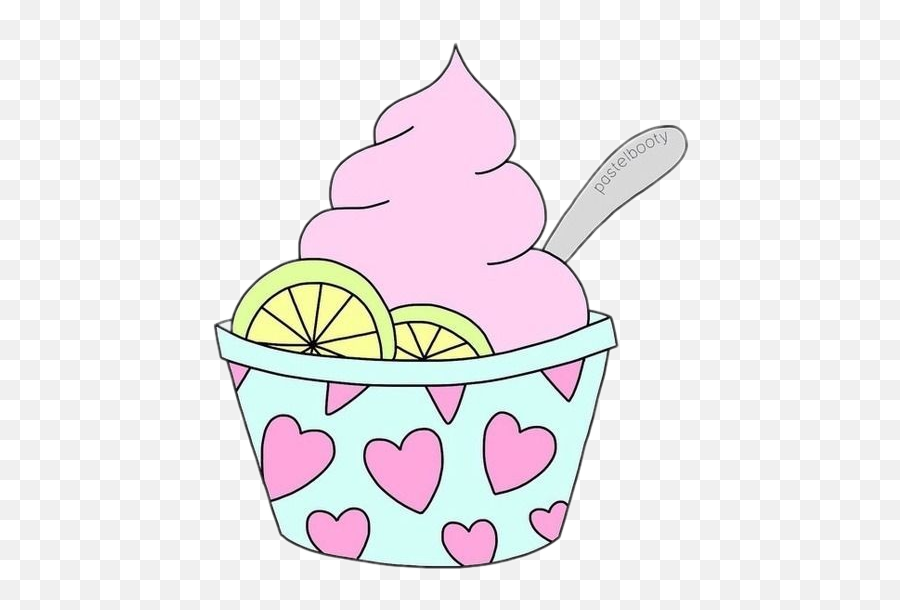 Icecream Lemonade Sticker - Sweet Lemon Emoji,Strawberry And Lemonade Emojis