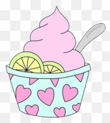 Icecream Lemonade Sticker - Sweet Lemon Emoji,Strawberry And Lemonade Emojis