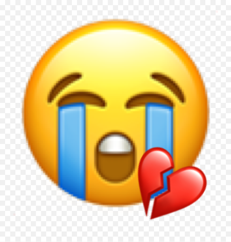 Cry Sad Emoji Tear Tears Heart Sticker By Evie22 - Happy,Sad Tear Emoji