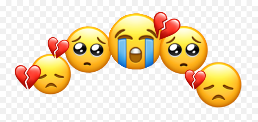 Sad Emojisbroken Heart Sticker By Wallpapers - Happy,Sad Emojis