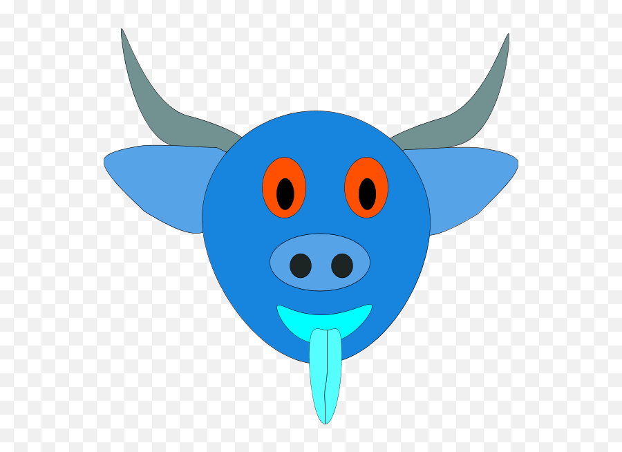 Cartoon Bull Face Clipart - Full Size Clipart 5400762 Clip Art Emoji,Red Bull Emoticon