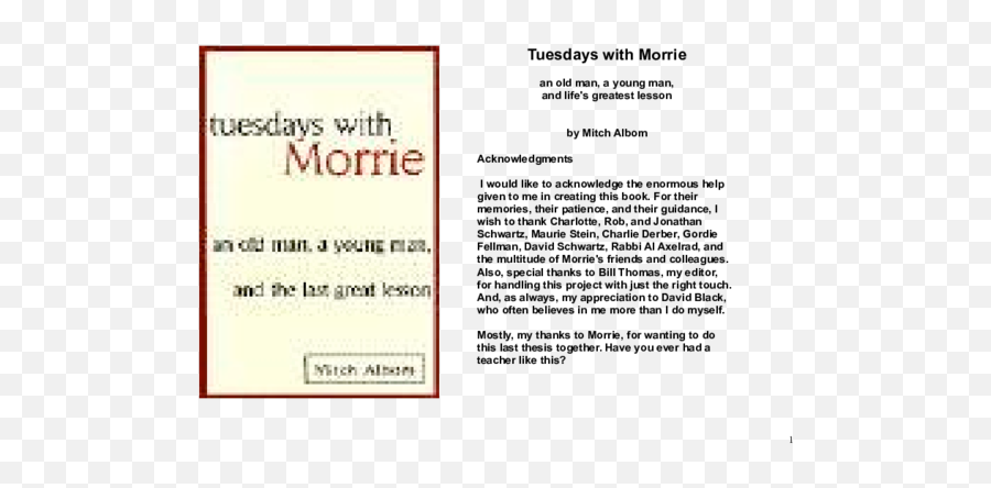 Tuesdays With Morrie An Old Man A - Dot Emoji,Intense Emotion Pain Quote Tuesdays With Morrie