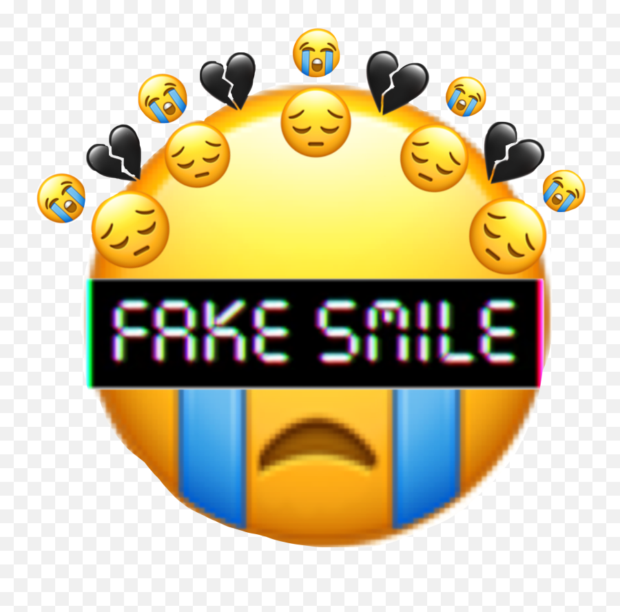 Popular And Trending Down Stickers Picsart - Depression Fake Smile Emoji,Down Syndrome Emoji