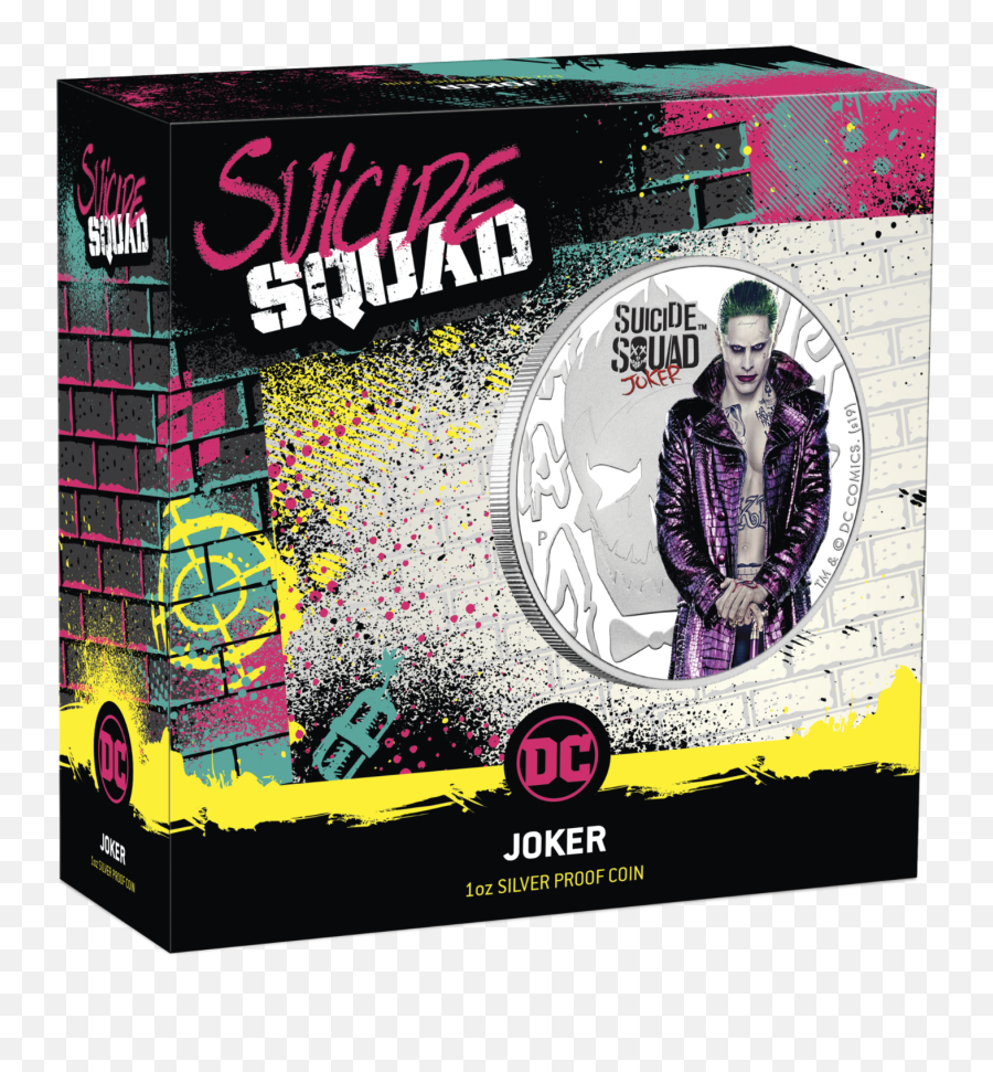 2019 Suicide Squad U2013 Joker 1 1oz 9999 Silver Proof - Tuvalu 2019 Suicide Squad Deadshot Silver Coin 1oz Emoji,Suicide Squad Emoji