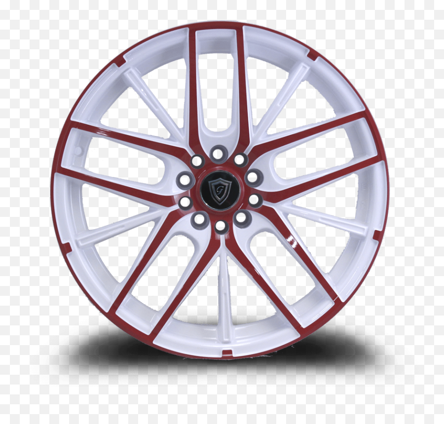 G0029 - G Line Alloy Rims White With Red Emoji,17x9 Emotion Kai