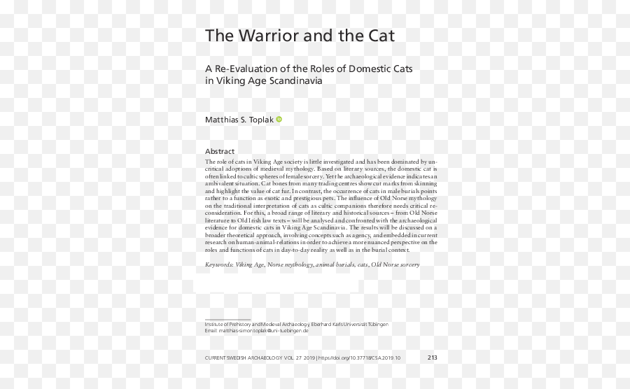 Pdf The Warrior And The Cat A Re - Evaluation Of The Roles Of Document Emoji,Signs Of A Cat Emotions