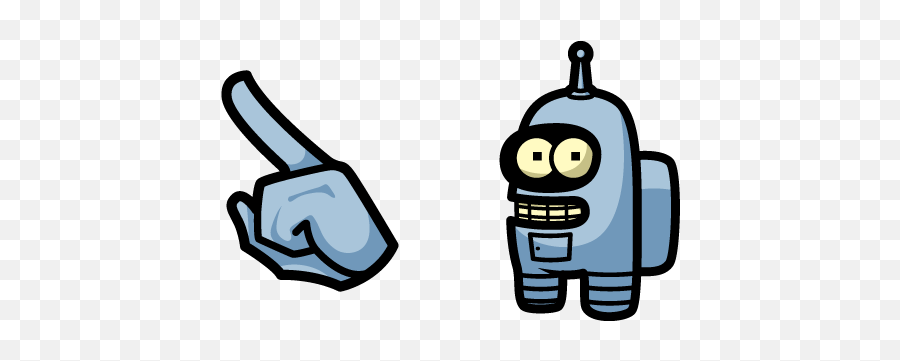 Among Us Bender Character Cursor U2013 Custom Cursor Browser - Among Us Donut Character Emoji,Futurama Zapp Emotions