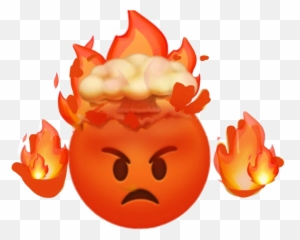 The Most Edited Mindblown Picsart - Emoji Iphone Fire Transparent,Cartoon Images Of Hot Head Emoji
