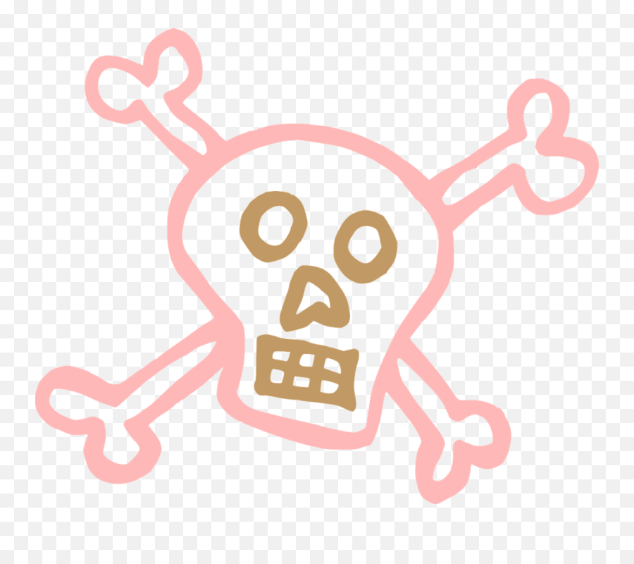 Girly Skull And Crossbones Png Free - Skull And Crossbones Pink Emoji,Skull And Crossbone Emoji