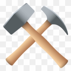 Hammer And Pick Objects Sticker - Hammer And Pick Objects Emoji,Ouch Emoticon Gif