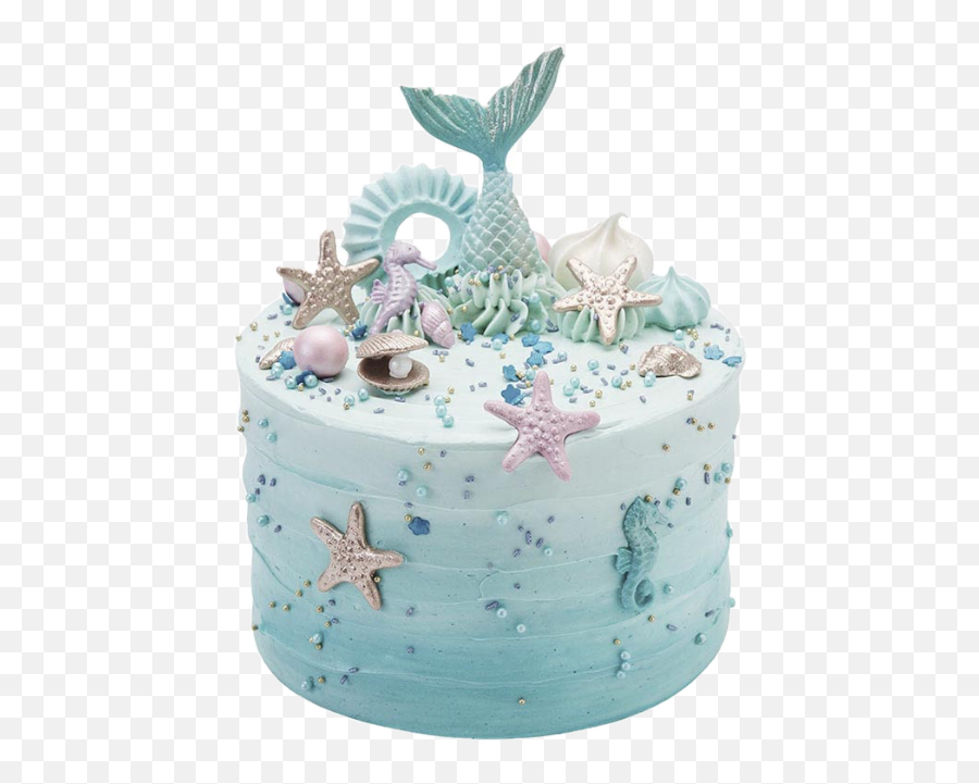 Cake Cupcake Mermaid Birthday Sticker By Somehibg - Mermaid Cake Toppers Emoji,Cool Emoji Cake