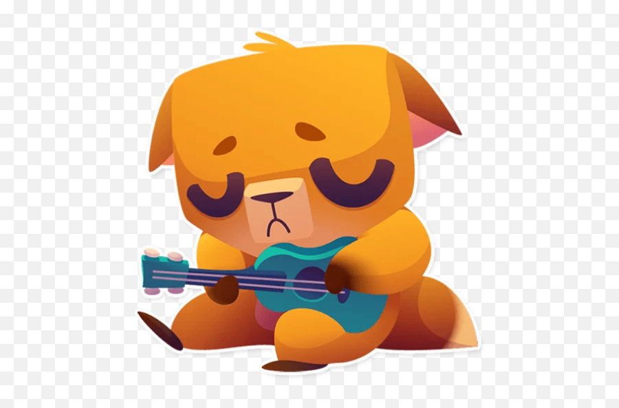 Sticker Maker - Moka The Dog Emoji,Fiddle Emoji
