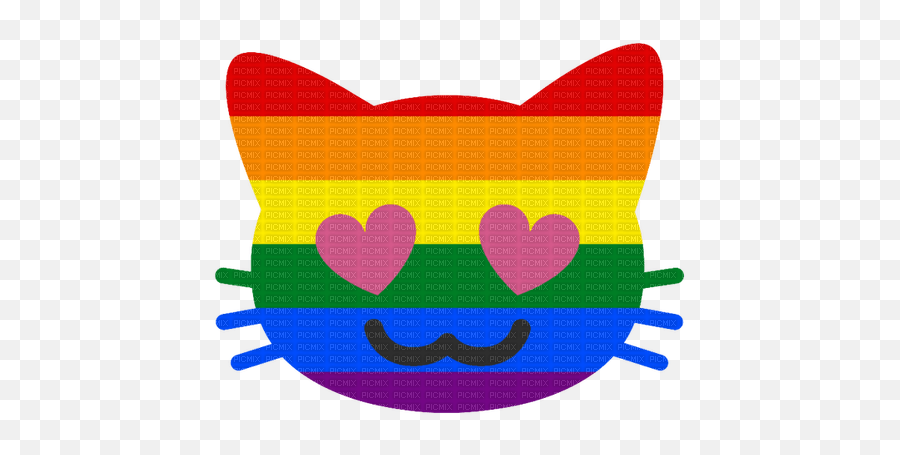 Pride Cat Emoji Pride Cat Emoji Heart Eyes Love,Cat Emoji With Heart Eyes