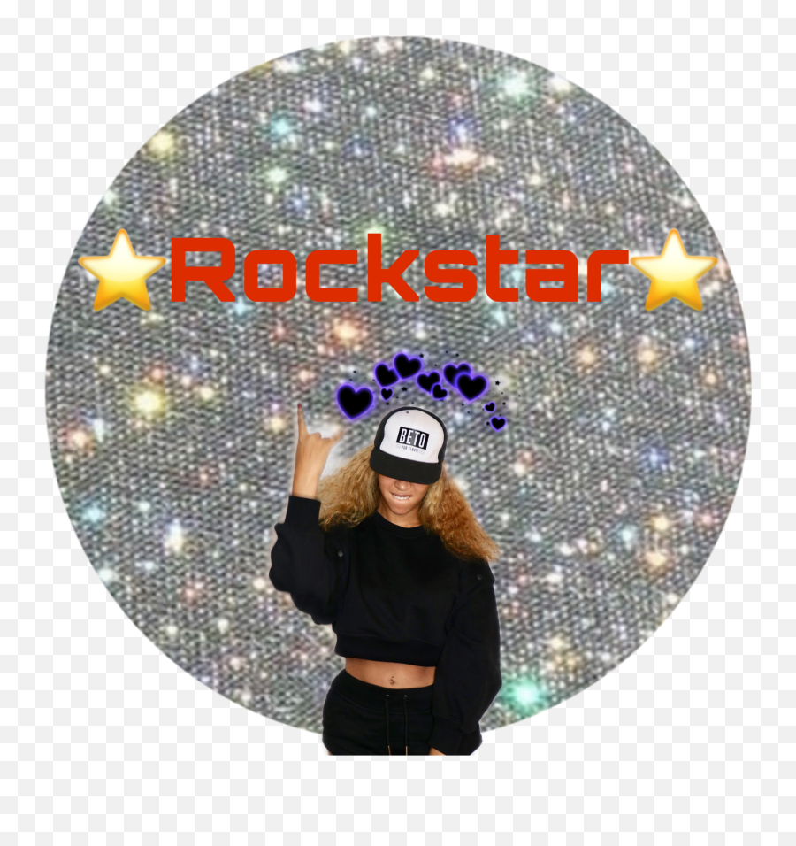 Rockstar Sticker By Maddymortimer08 - Cute Aesthetic Glitter Png Emoji,Rockstar Emoji