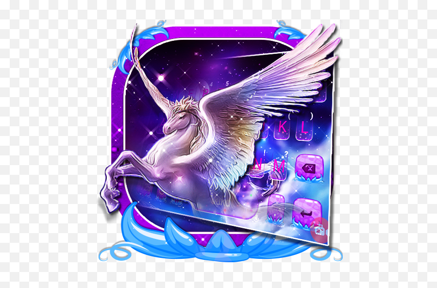 Dreamy Wing Unicorn Keyboard Theme Pc - Pegasus Emoji,Unicorn Emojis For Android