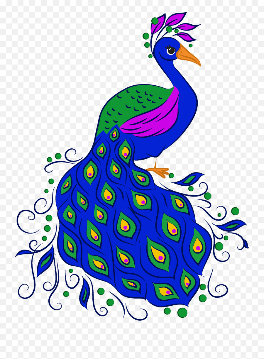 Peacock Clipart Free Download Transparent Png Creazilla - Peacock Clpart Emoji,Hummingbird Emoji