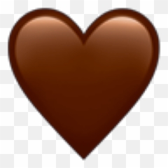Brownheart Sticker Emoji Sticker - Corazon Marron Emoji Iphone,Monika Emoji