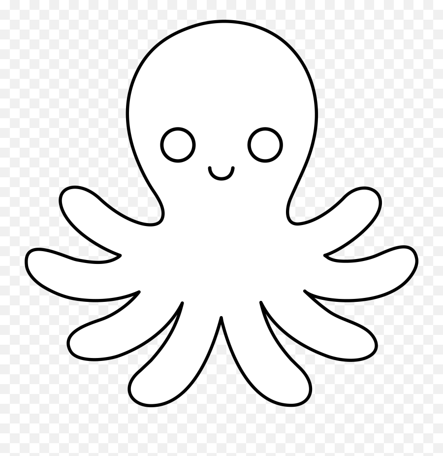 Plate Clipart Coloring Page Plate Coloring Page Transparent - Cute Octopus Outline Tattoo Emoji,Emoji Color Sheet