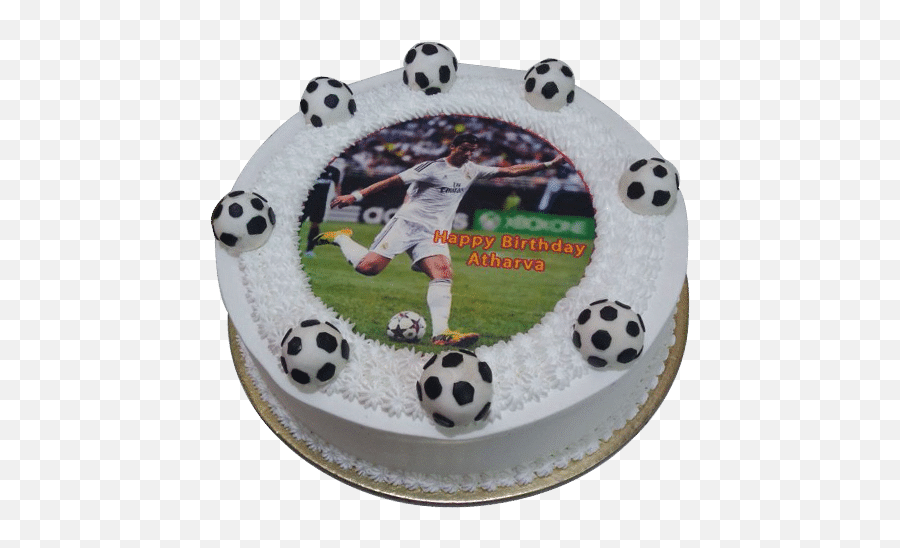 Birthday Cake For Boys Online - Happy Birthday Football Design Cake Emoji,Happy Birthday Cake Emoticon