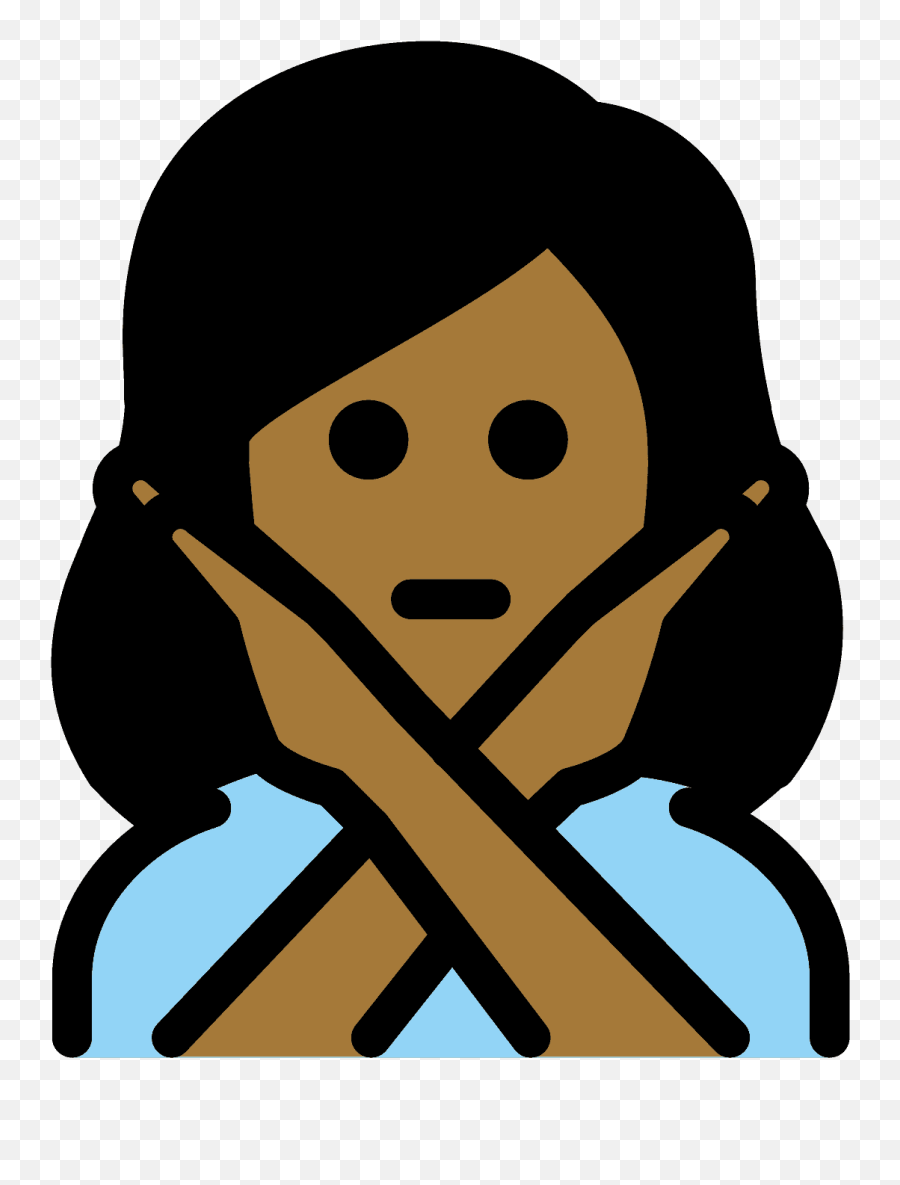 Woman Gesturing No Emoji Clipart Free Download - Emoji,Black Man Shrug Emoji