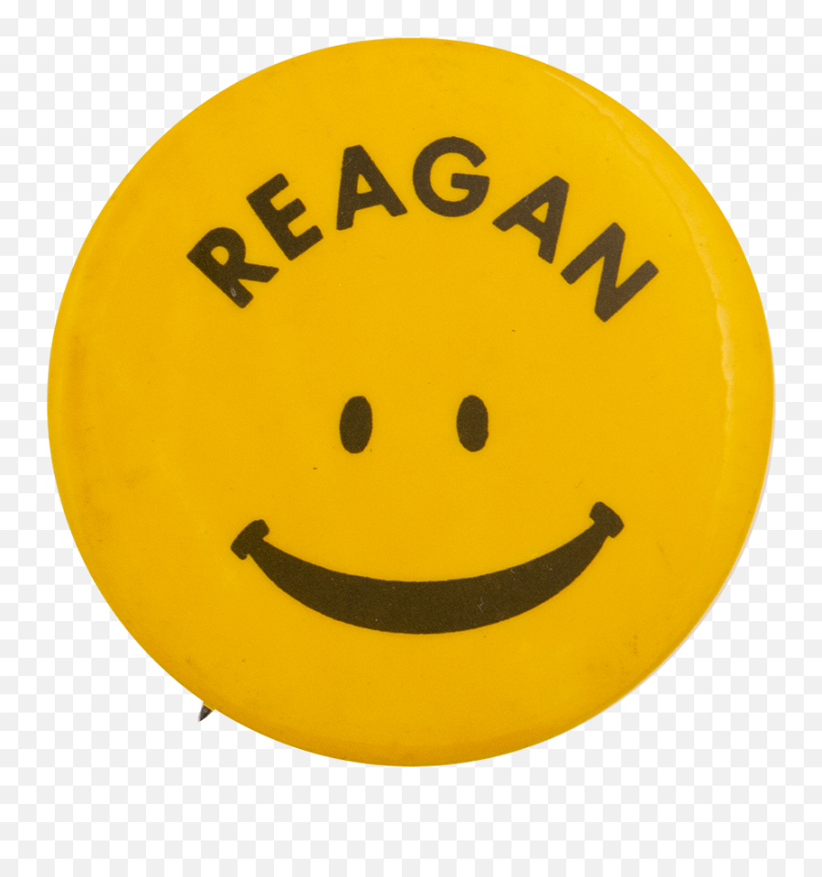 Reagan Smiley Busy Beaver Button Museum - Chowan Hawks Emoji,Frustrated Text Emoticon