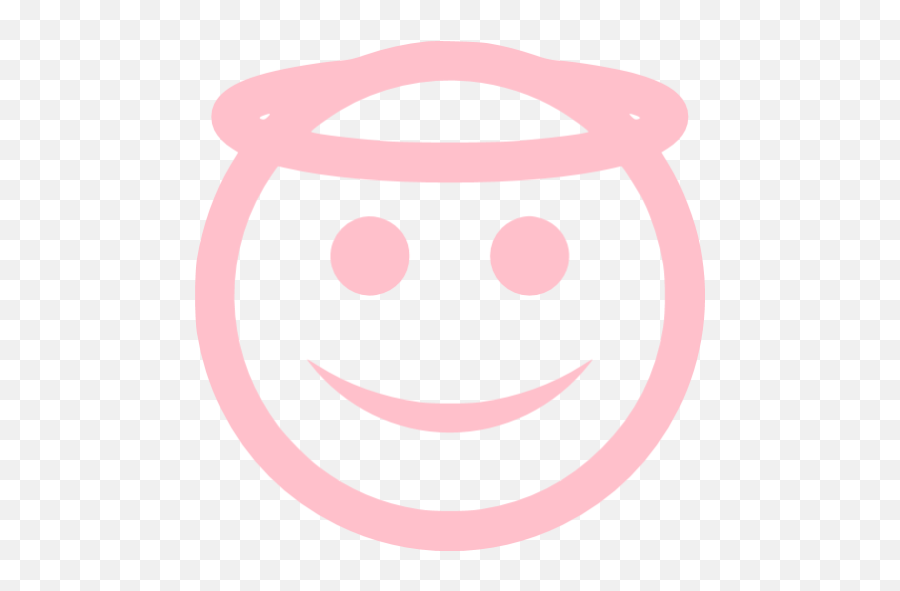 Pink Angel Icon - Free Pink Emoticon Icons Angel Icon White Png Emoji,Angel Emoticon Gif