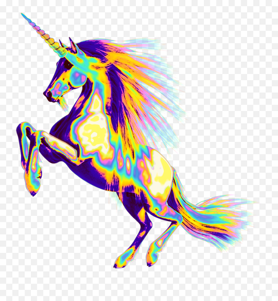 Unicorn Horse Horn Animal Color Sticker - Unicorn Emoji,Horse Horn Emoji