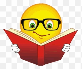 Smiley Face Reading A Book Emoji,Teacher Emoji