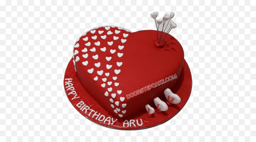 Online Birthday Cake Delivery In Delhi Ncr Doorstepcake - Birthday Heart Shape Cake Emoji,How To Make Emoji Cake