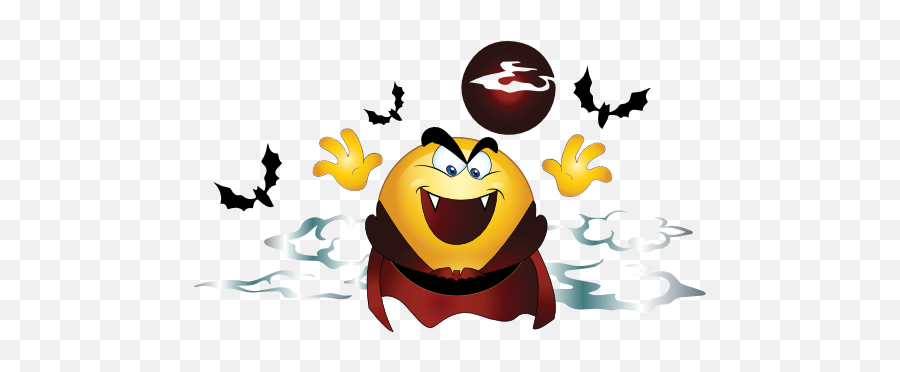 Dracula Smiley Emoticon Clipart I2clipart - Royalty Free Emoji Dracula,Batman Keyboard Emoticon