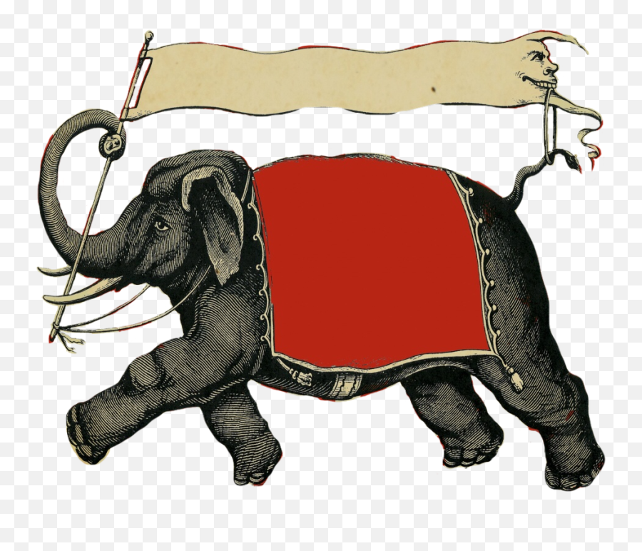 Elephant Animal Sticker By Maria Poniatowski - Vintage Circus Elephant Drawings Emoji,Elephant Emoji