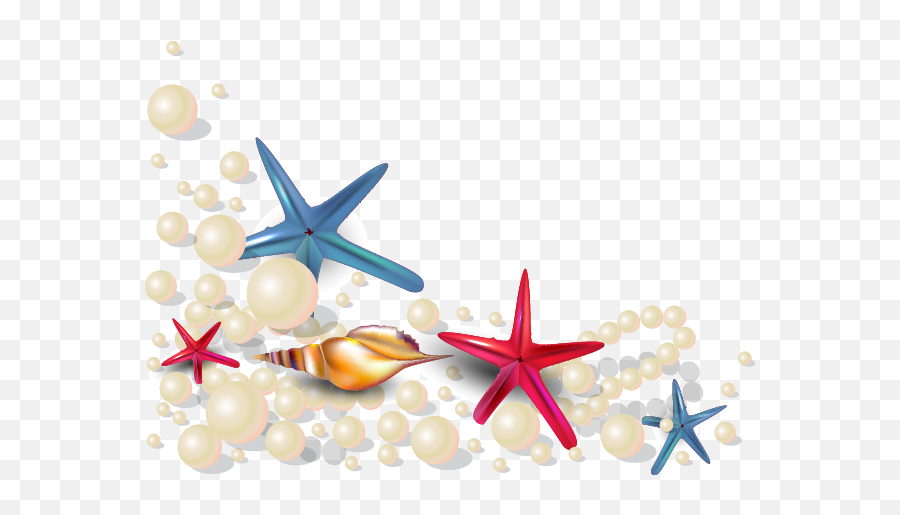 Download Summer Shell Starfish Pearl - Beach Pattern Transparent Background Emoji,Patrick Starfish Emoticon