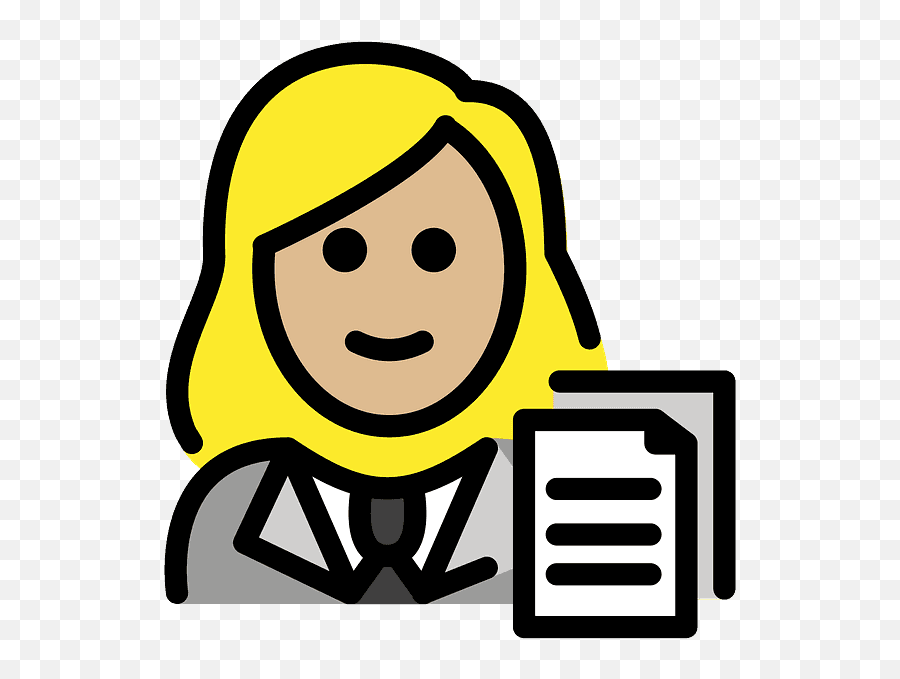Woman Office Worker Emoji Clipart - Funcionaria Png,Emoji Clip Art