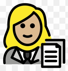 Woman Office Worker Emoji Clipart - Funcionaria Png,Emoji Clip Art