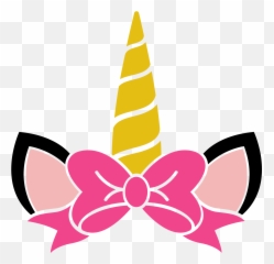 Unicorn With Pink Bow Clipart - Full Size Clipart 5725898 Free Caticorn Face Svg Emoji,Pink Bow Emojis