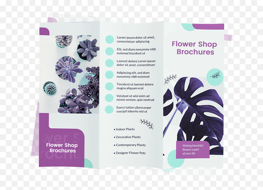 Flower Shop Brochure Design - Trifold Flower Shop Brochure Emoji,Dealing With Emotions Brochure Or Pamphlet