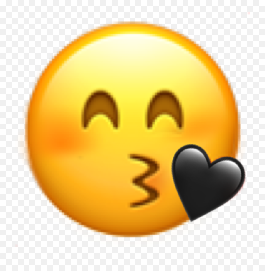 Iphone Emoji Iphoneemoji Sticker By Norak - Happy,Black Emoticon Kiss