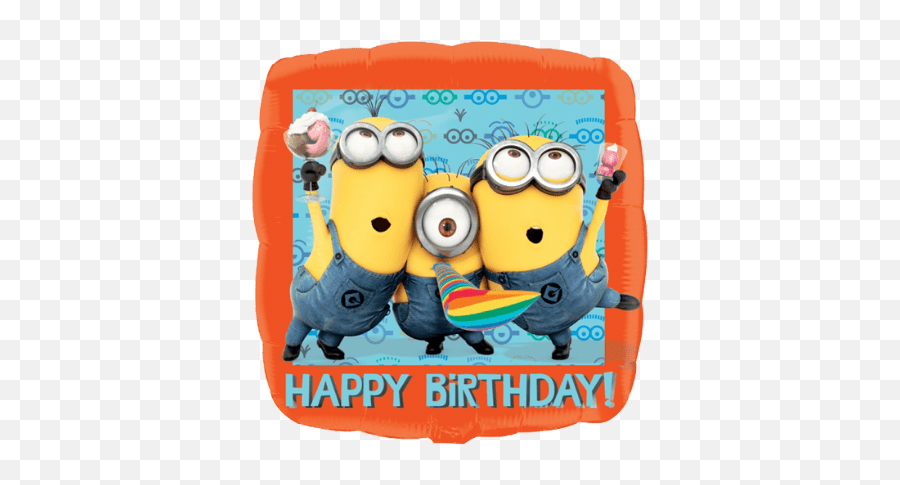 Despicable Me And The Minions Balloons Emoji,Happy Birthday Minnion Emoticon