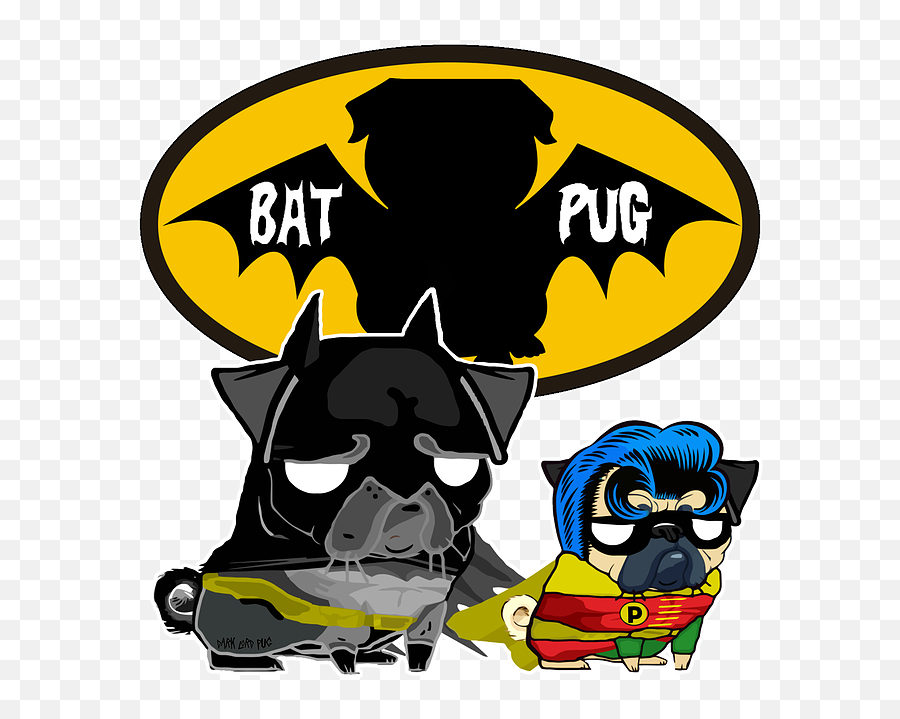 Dark Lord Pug - Pug Lord Emoji,Batman Emoji Dog