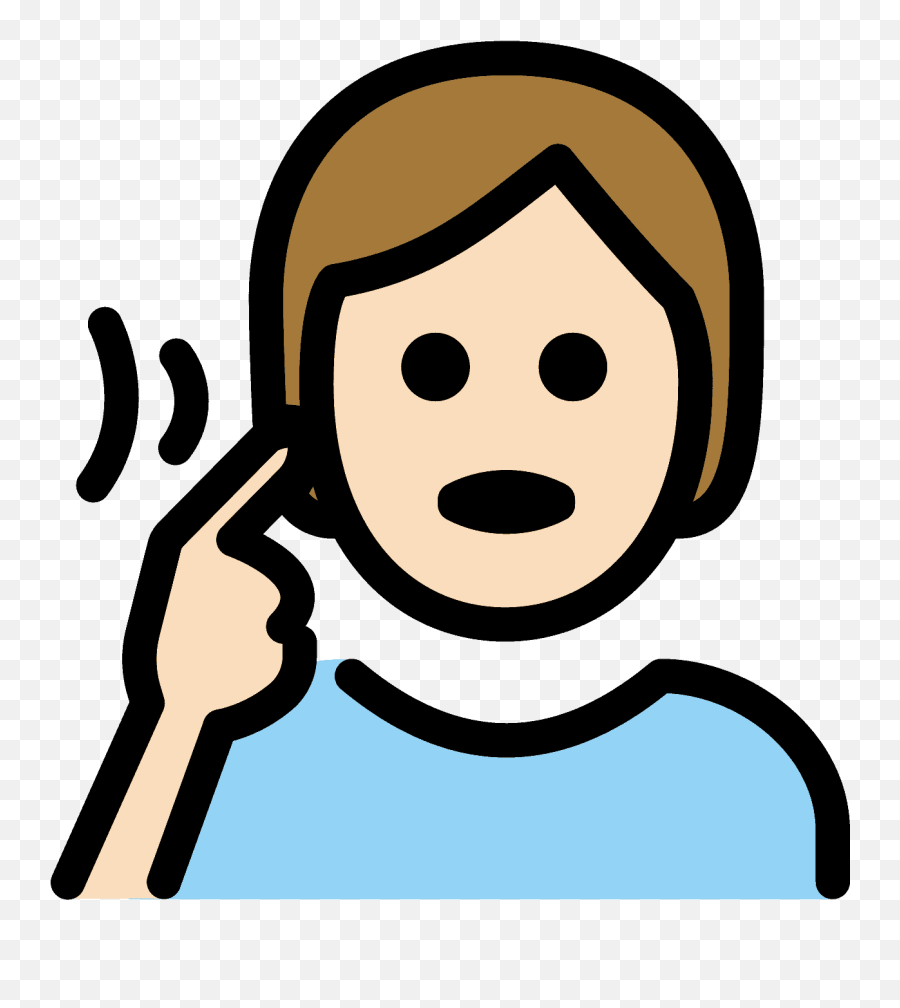 Deaf Person Emoji Clipart Free Download Transparent Png - Sentence Of Turn A Deaf Ear,Alone In Emojis