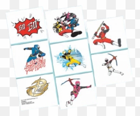 Power Rangers Tattoos X 8 - Power Rangers Temporary Tattoos Emoji,Power Rangers Movie Emoji