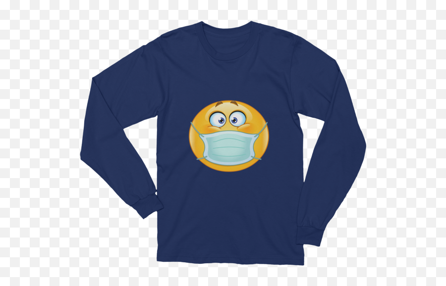 Unisex Emoji With Medical Mask Long Sleeve T - Shirt What Devotion Coolest Online Fashion Trends Deep State T Shirt,Medical Emoji
