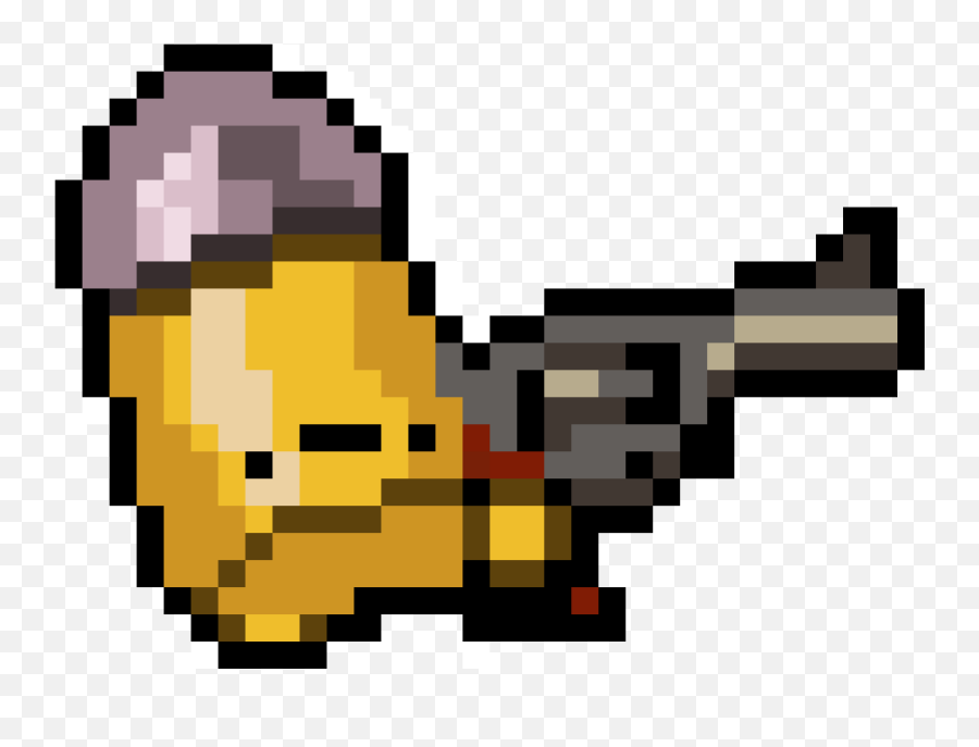 The Gungeon Character Sprite Clipart - Bullet Kin Emoji,Tootsie Roll Owl Emoticon