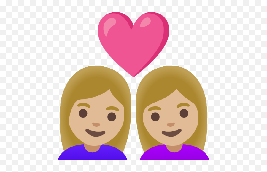 Couple With Heart Woman Woman Medium - Light Skin Tone Emoji,Media Emojis