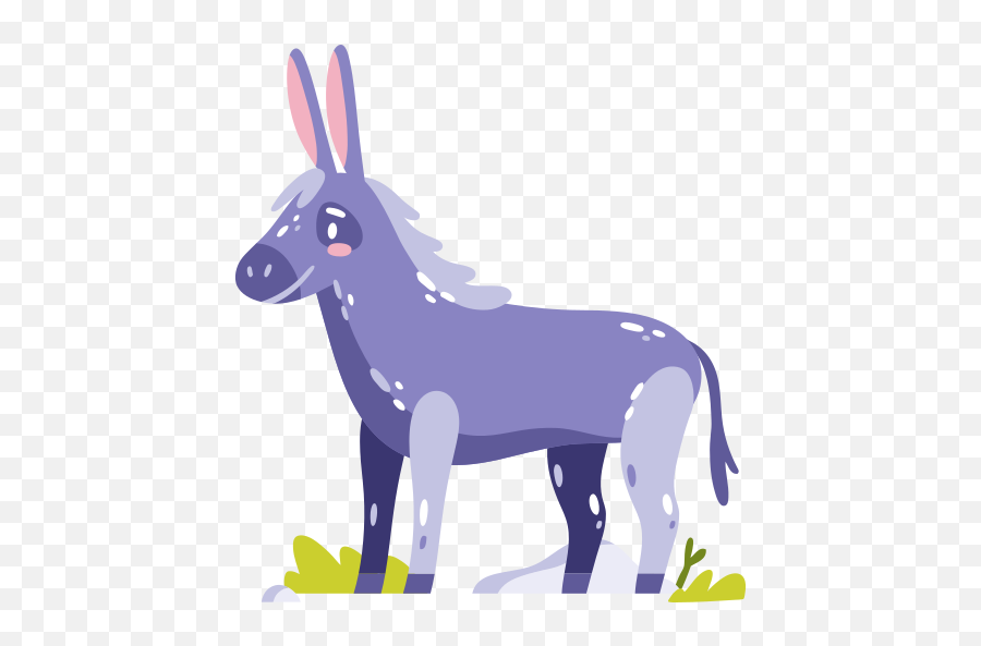 Donkey Stickers - Free Animals Stickers Emoji,Purple Hippo Emoji