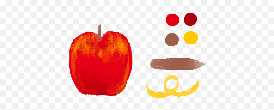 Compare Apple Drawing With Oil Brush By Iroha - Clip Studio Emoji,Is There A Bell Pepper Emoji?